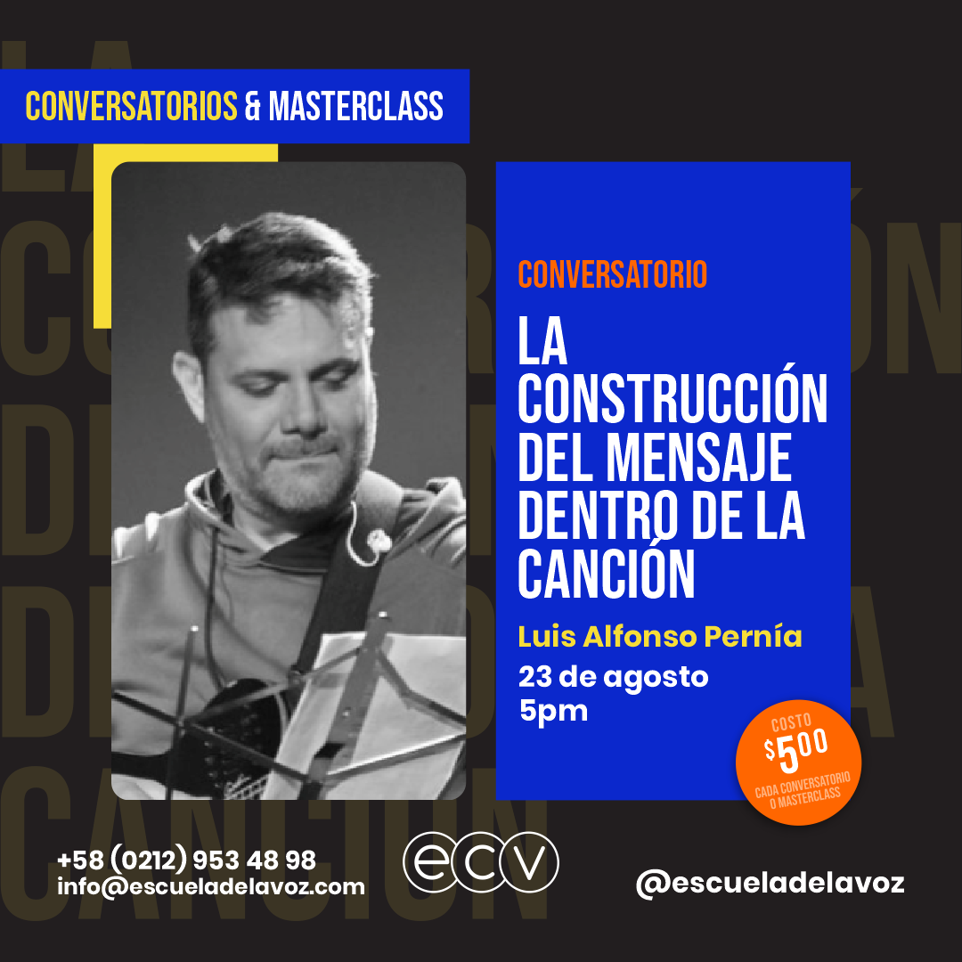 Conversatorios y Masterclasses en agosto